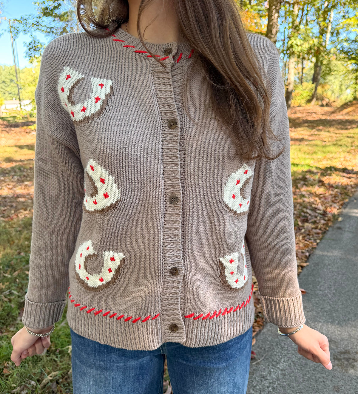 Derby Day Tan Sweater
