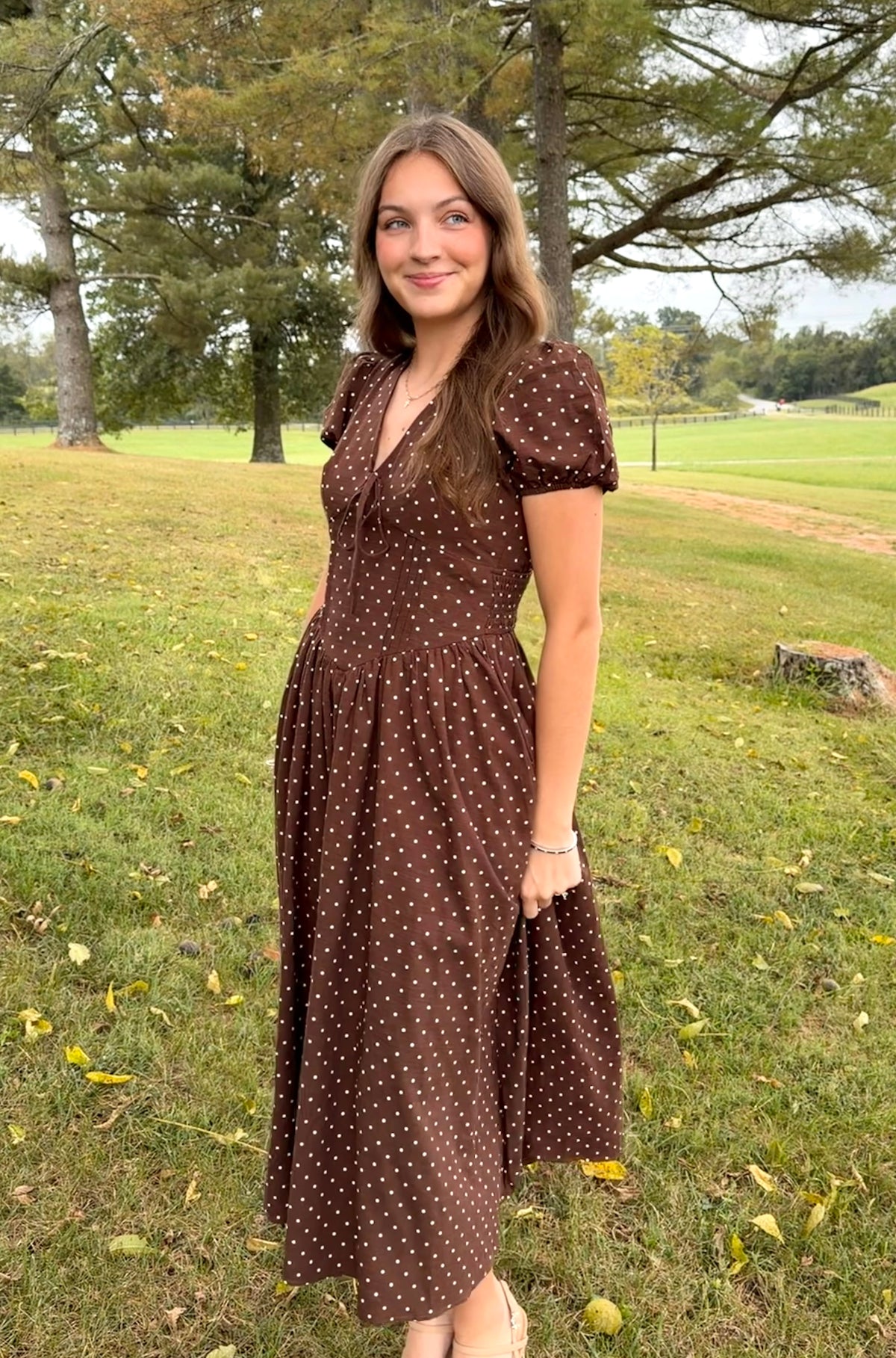 Dottie Days Brown Midi