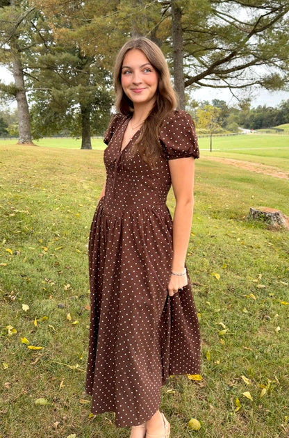 Dottie Days Brown Midi