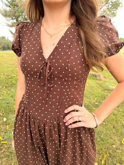 Dottie Days Brown Midi