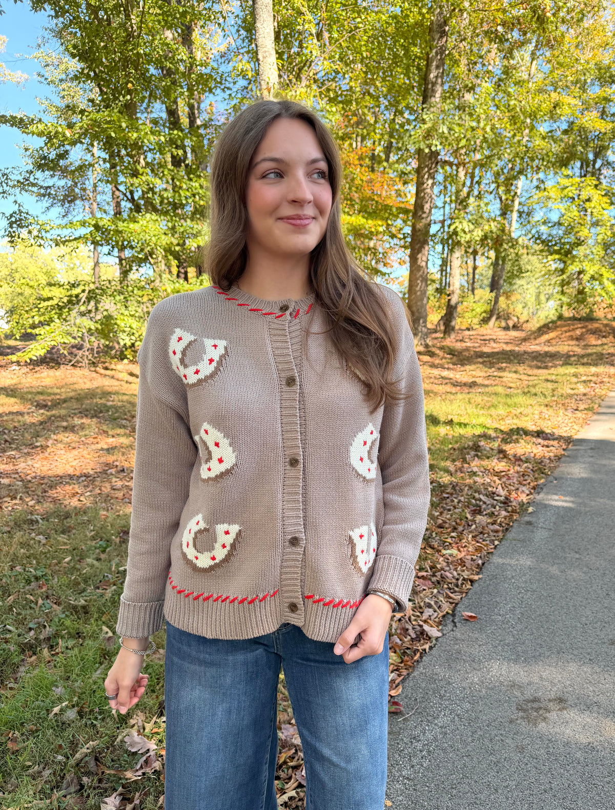 Derby Day Tan Sweater