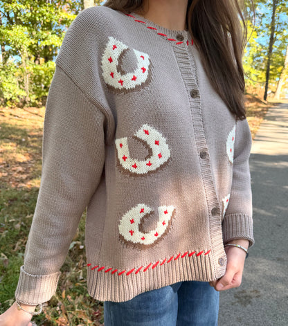 Derby Day Tan Sweater