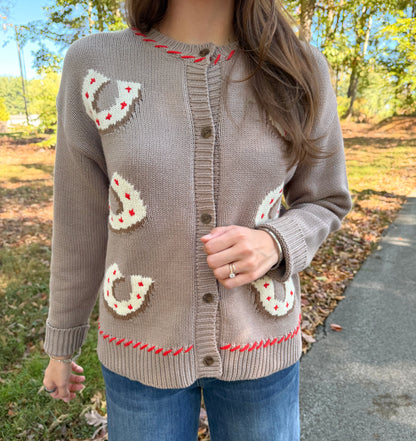 Derby Day Tan Sweater