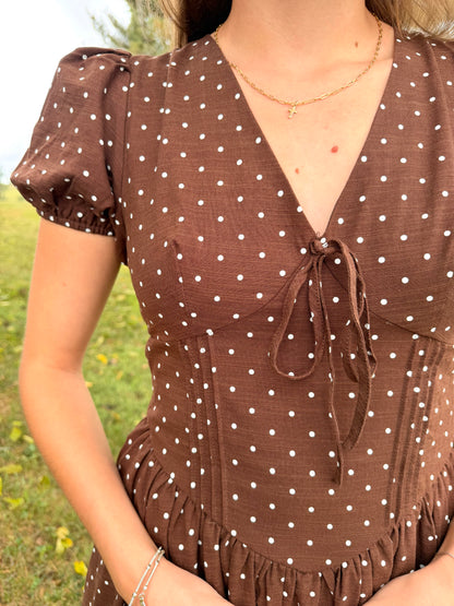 Dottie Days Brown Midi