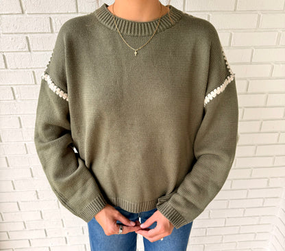 The Collins Olive Sweater