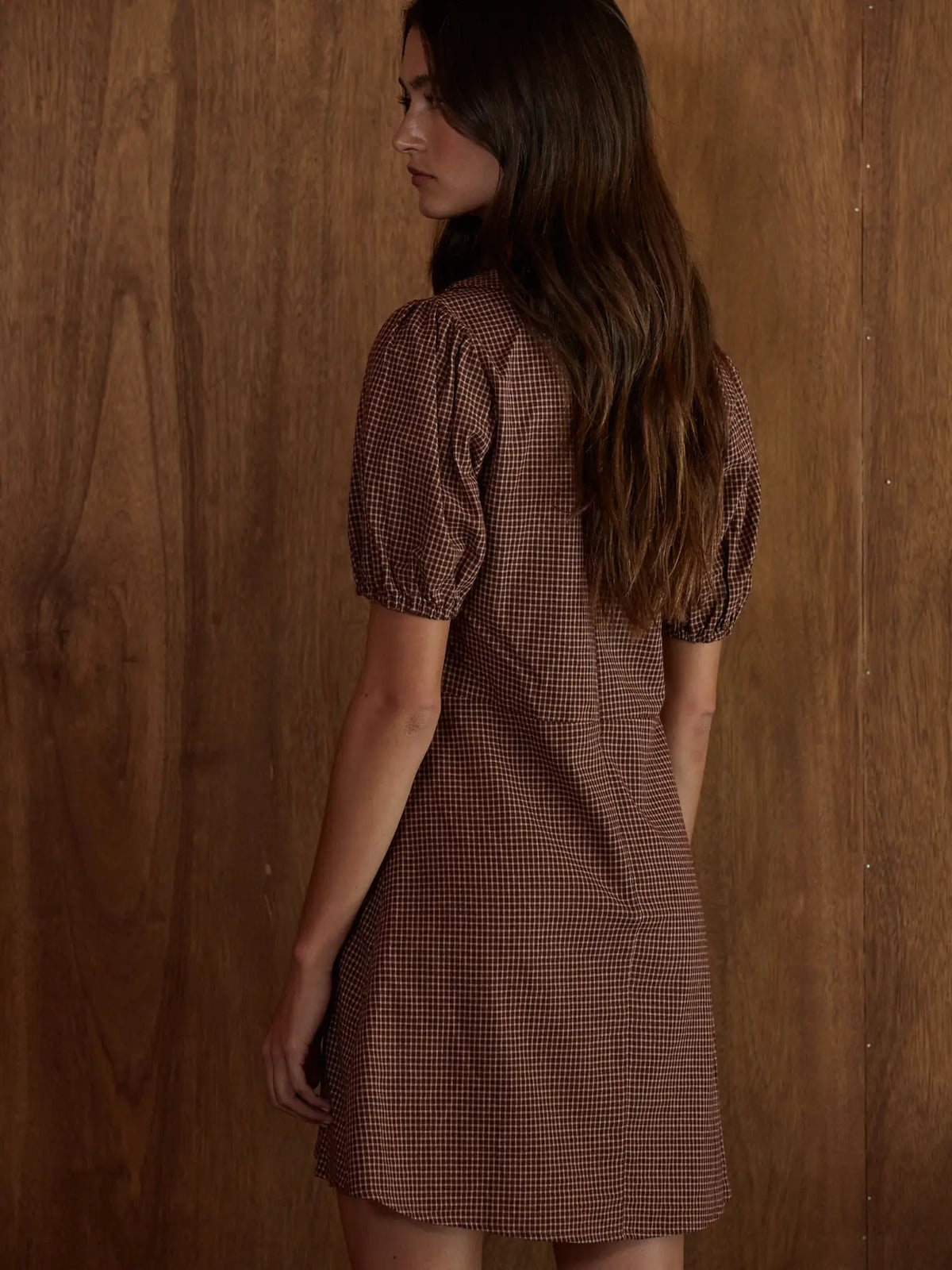 The Darcy Rust Gingham Mini