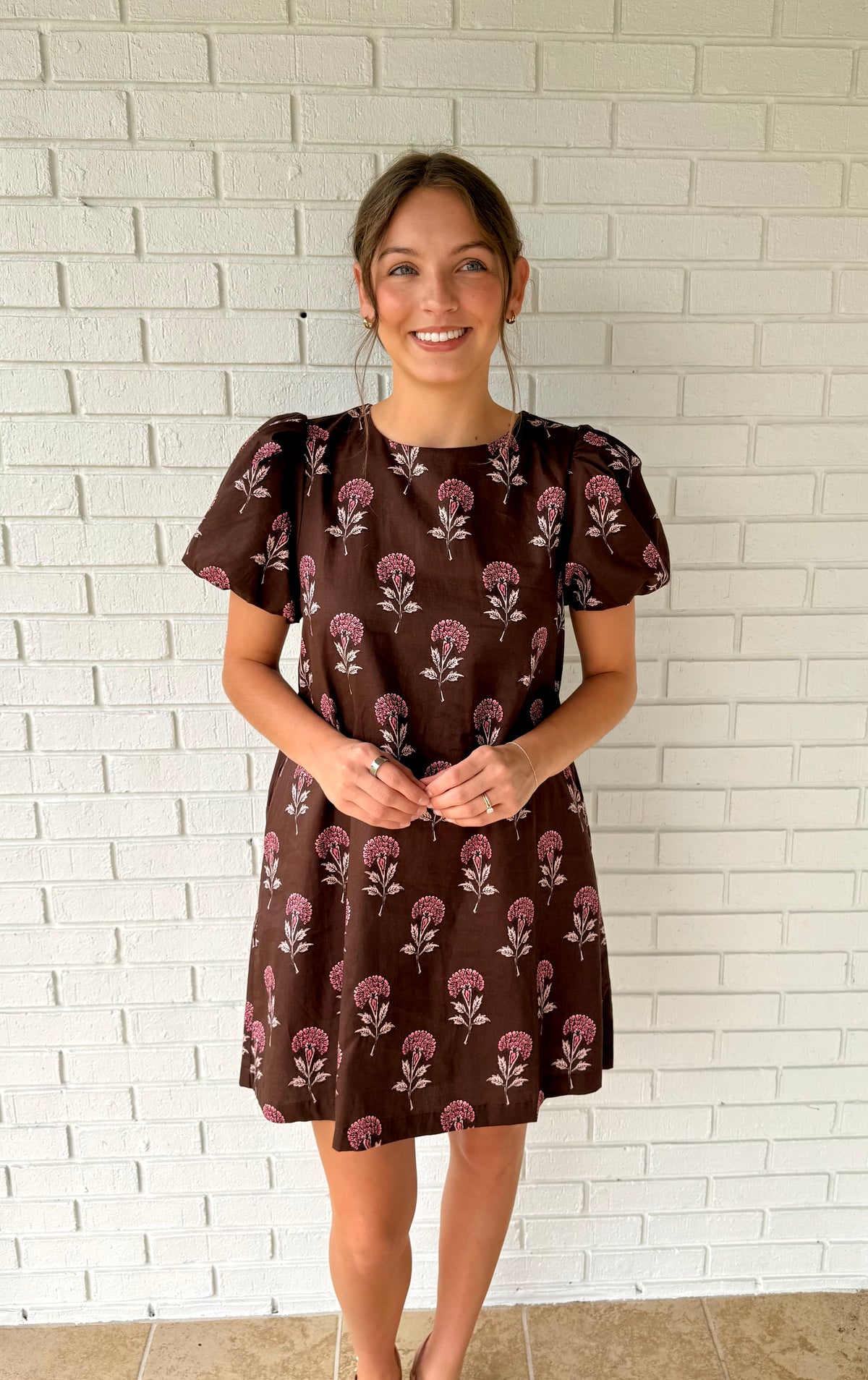 The Hazel Brown Printed Mini