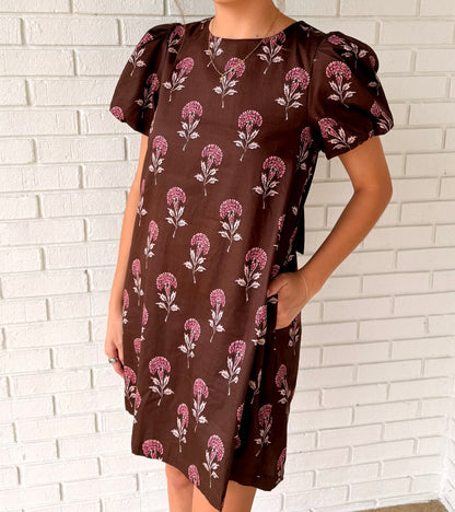 The Hazel Brown Printed Mini