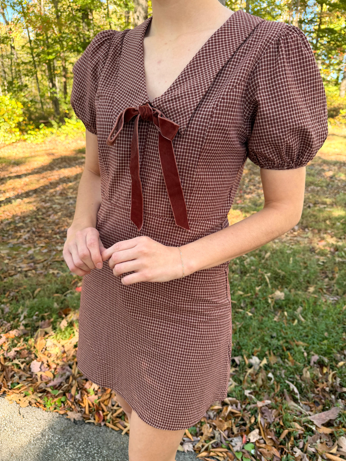 The Darcy Rust Gingham Mini