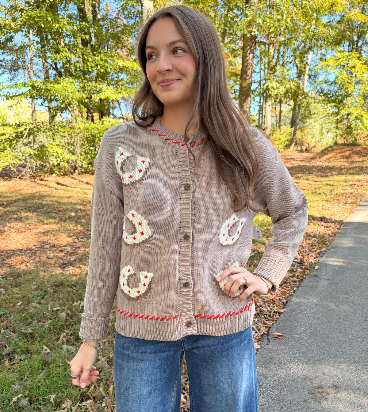 Derby Day Tan Sweater