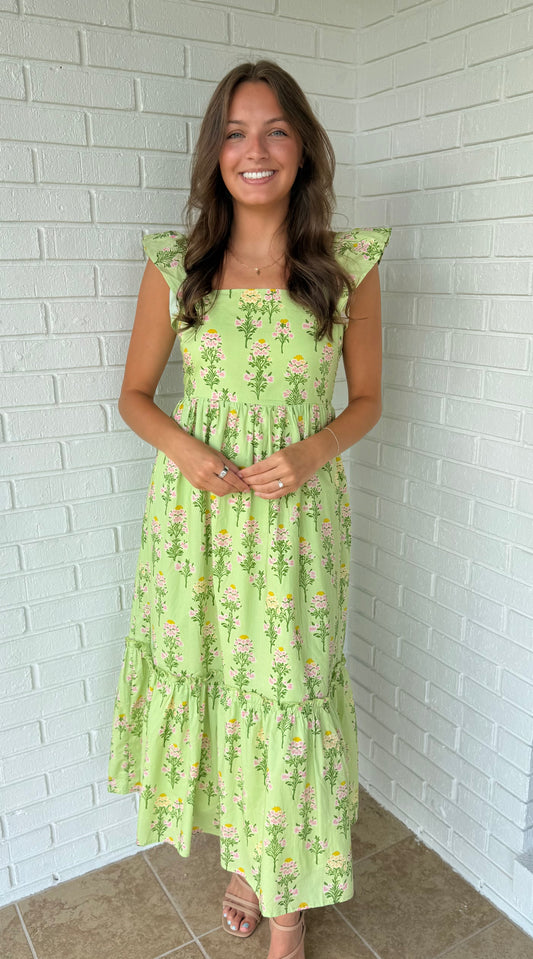 Marley Green Floral Maxi