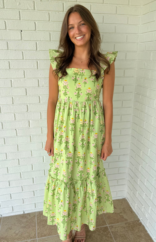 Marley Green Floral Maxi