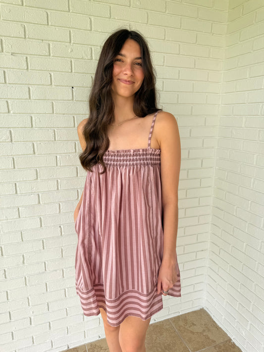 Mary & Mauve Striped Mini