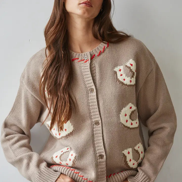 Derby Day Tan Sweater