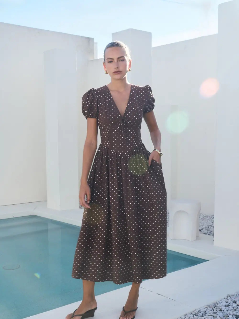 Dottie Days Brown Midi