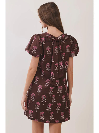 The Hazel Brown Printed Mini