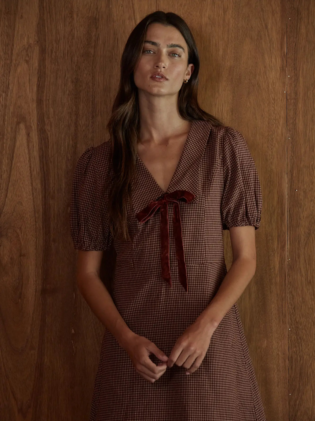 The Darcy Rust Gingham Mini