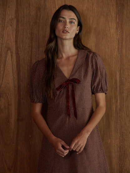 The Darcy Rust Gingham Mini